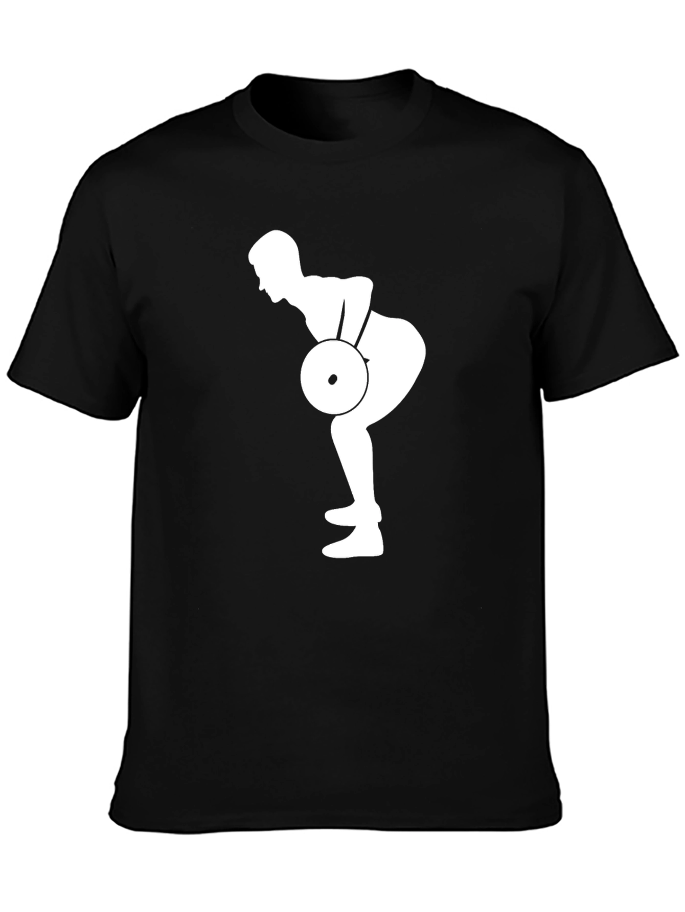 Weightlifting Silhouette Black T-Shirt
