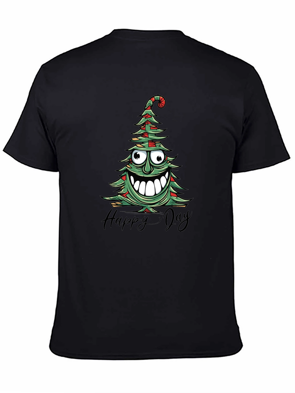 Happy Day Christmas Tree Graphic Tee