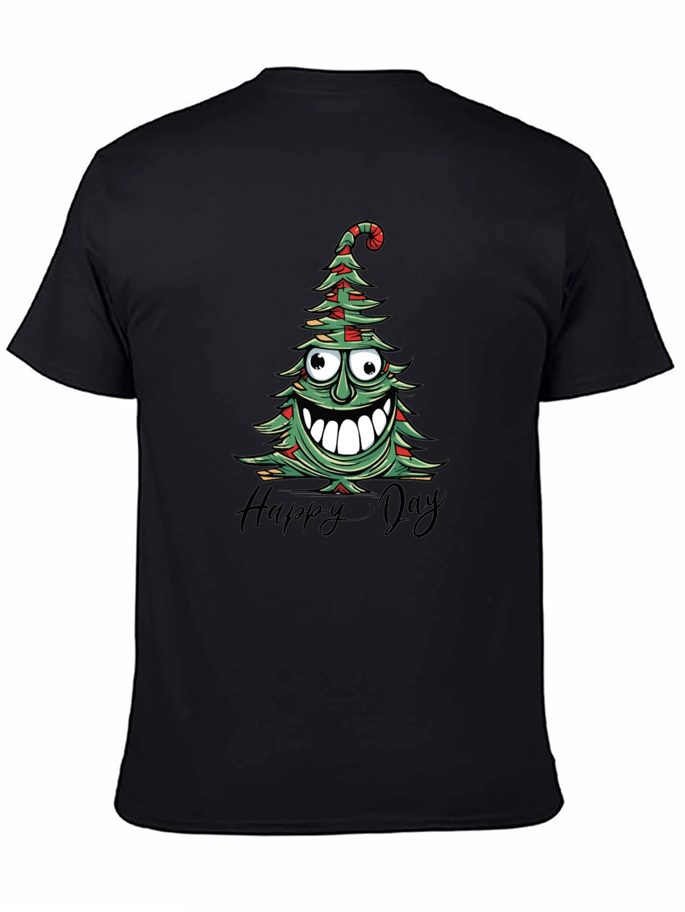 Happy Day Christmas Tree Graphic Tee
