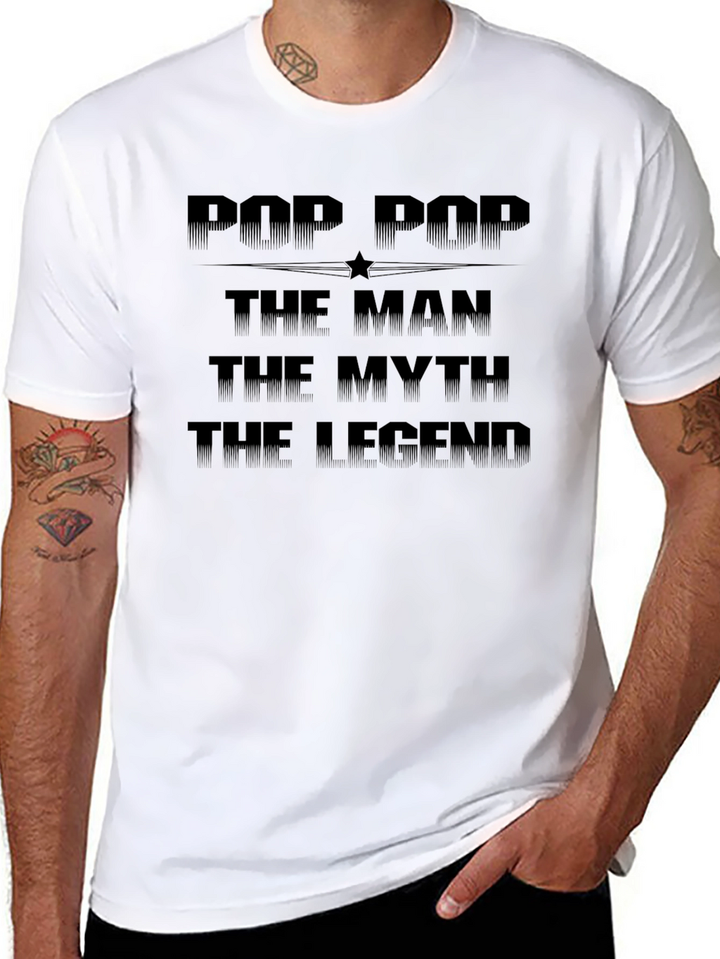 Pop Pop The Man T-Shirt - Legend Gift