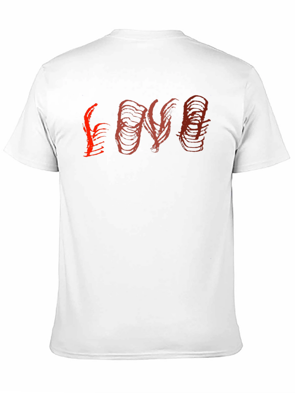 Abstract Love Graphic Black T-Shirt