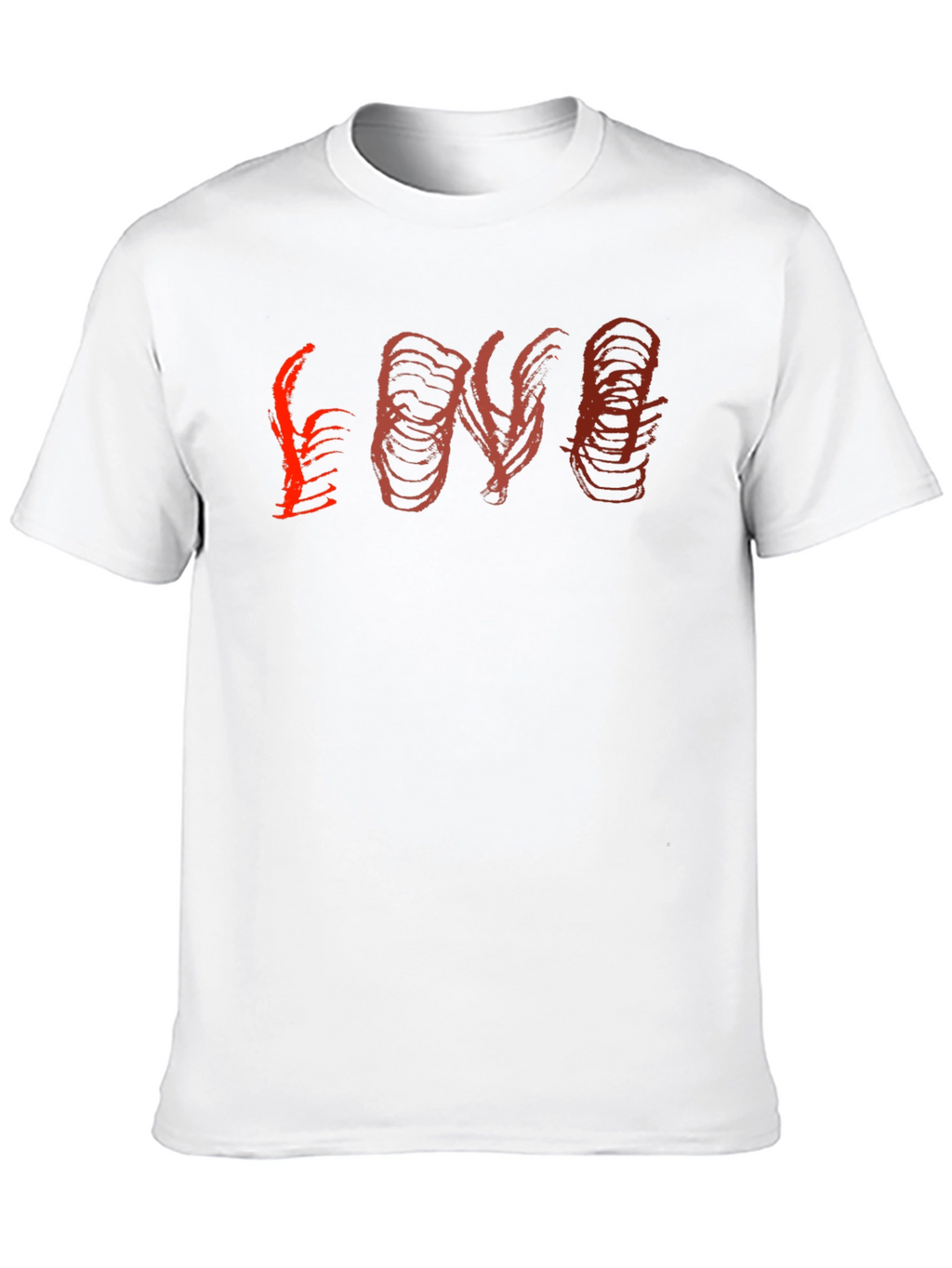 Abstract Love Graphic Black T-Shirt