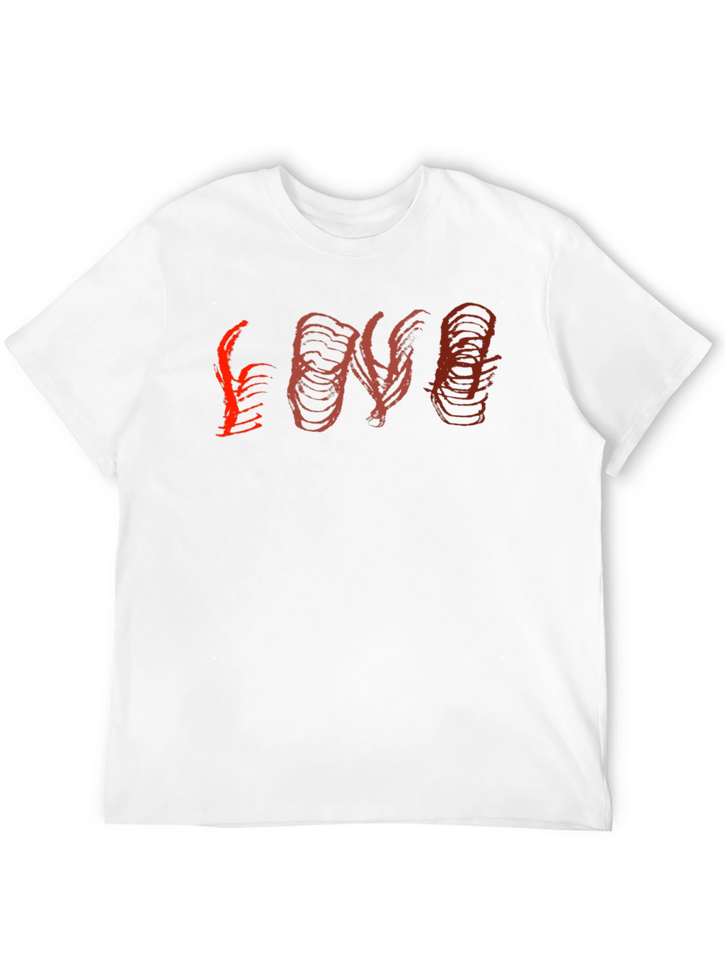 Abstract Love Graphic Black T-Shirt