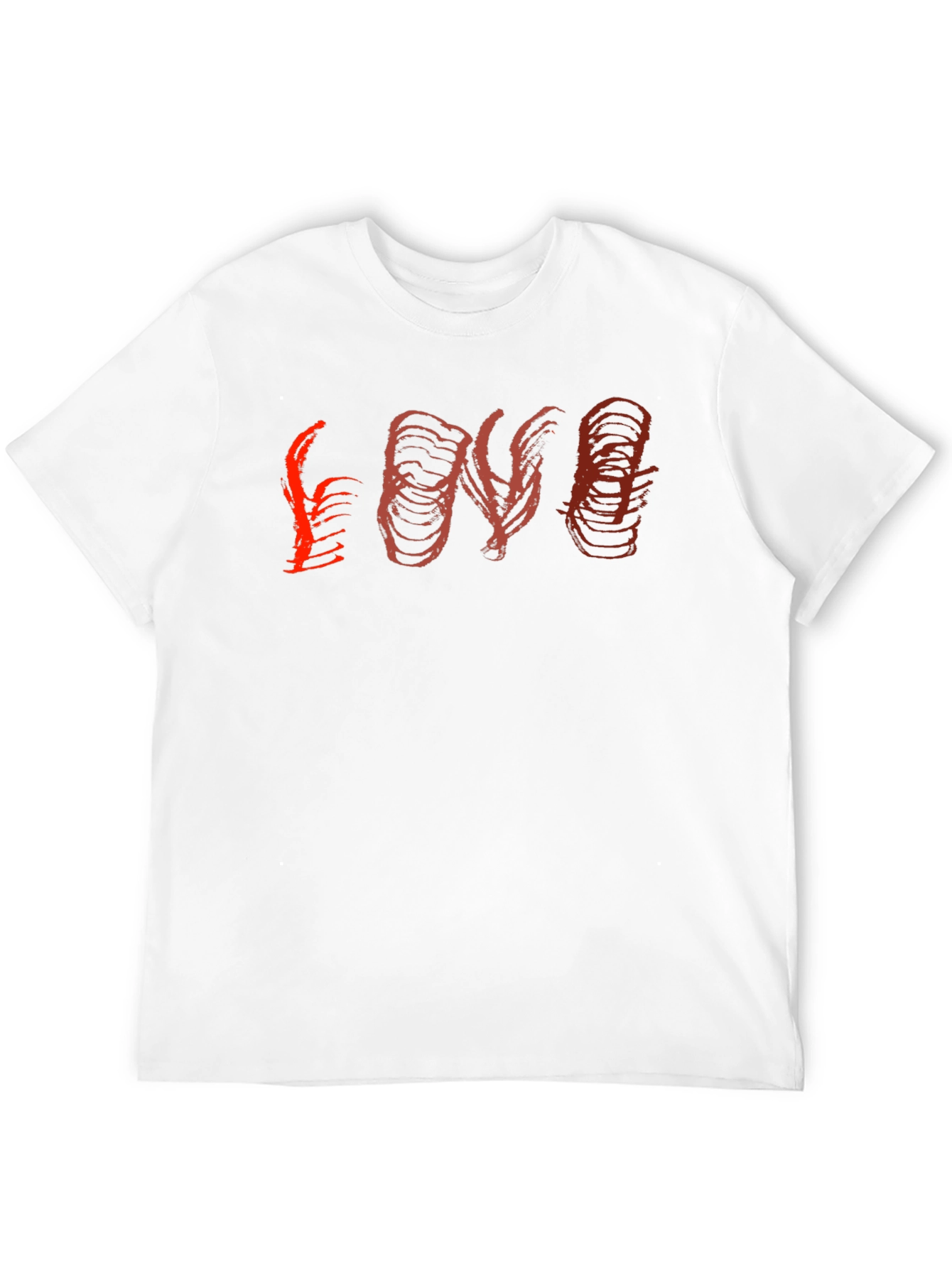 Abstract Love Graphic Black T-Shirt
