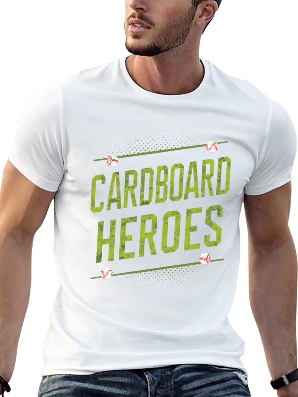Cardboard Heroes Baseball Graphic T-Shirt