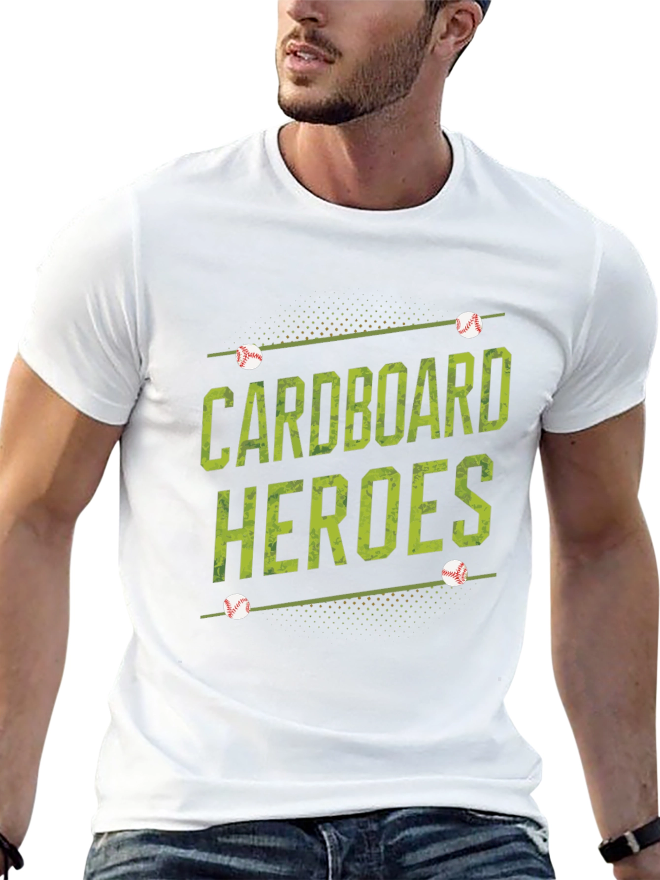 Cardboard Heroes Baseball Graphic T-Shirt
