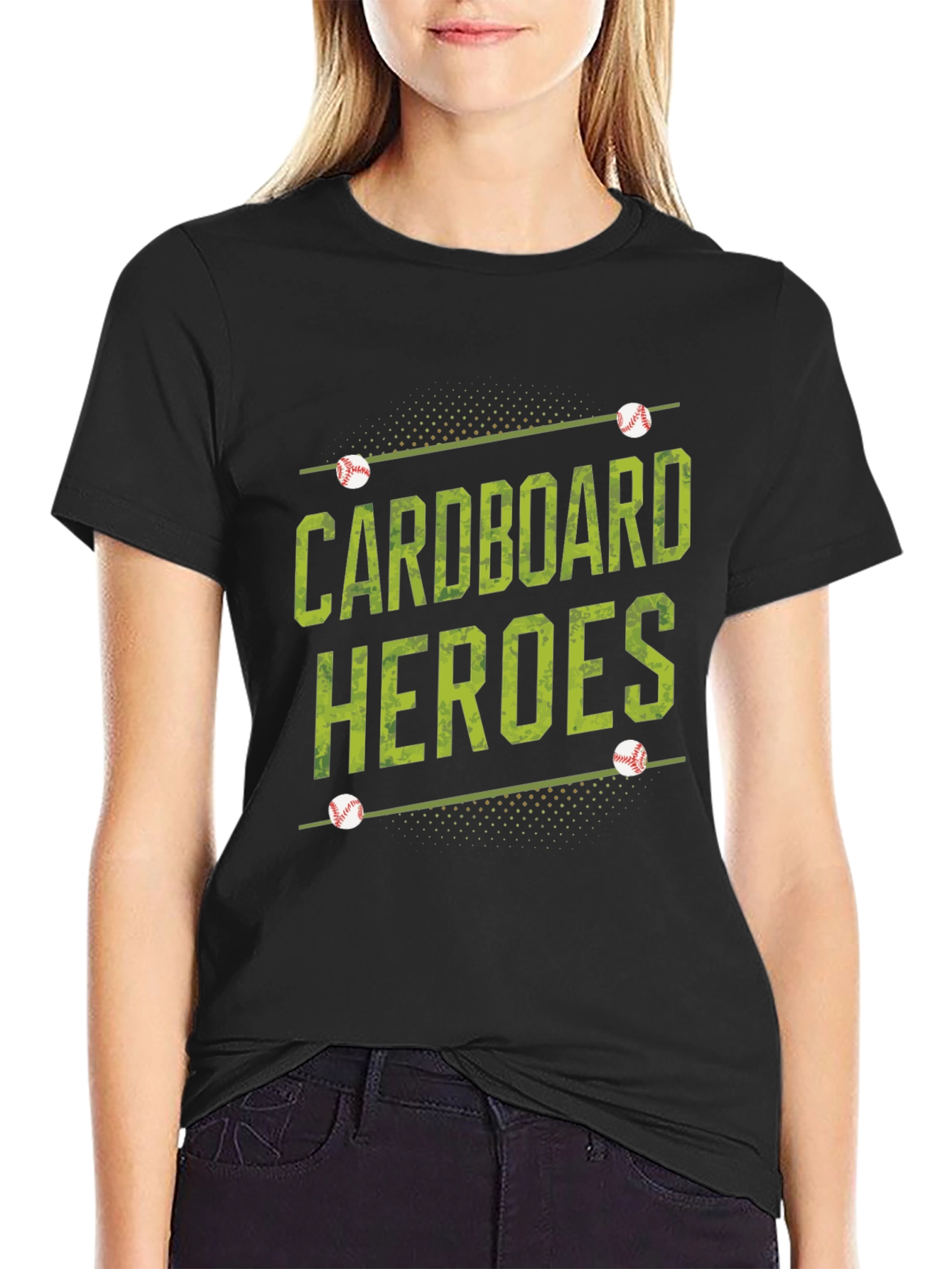 Cardboard Heroes Baseball Graphic T-Shirt