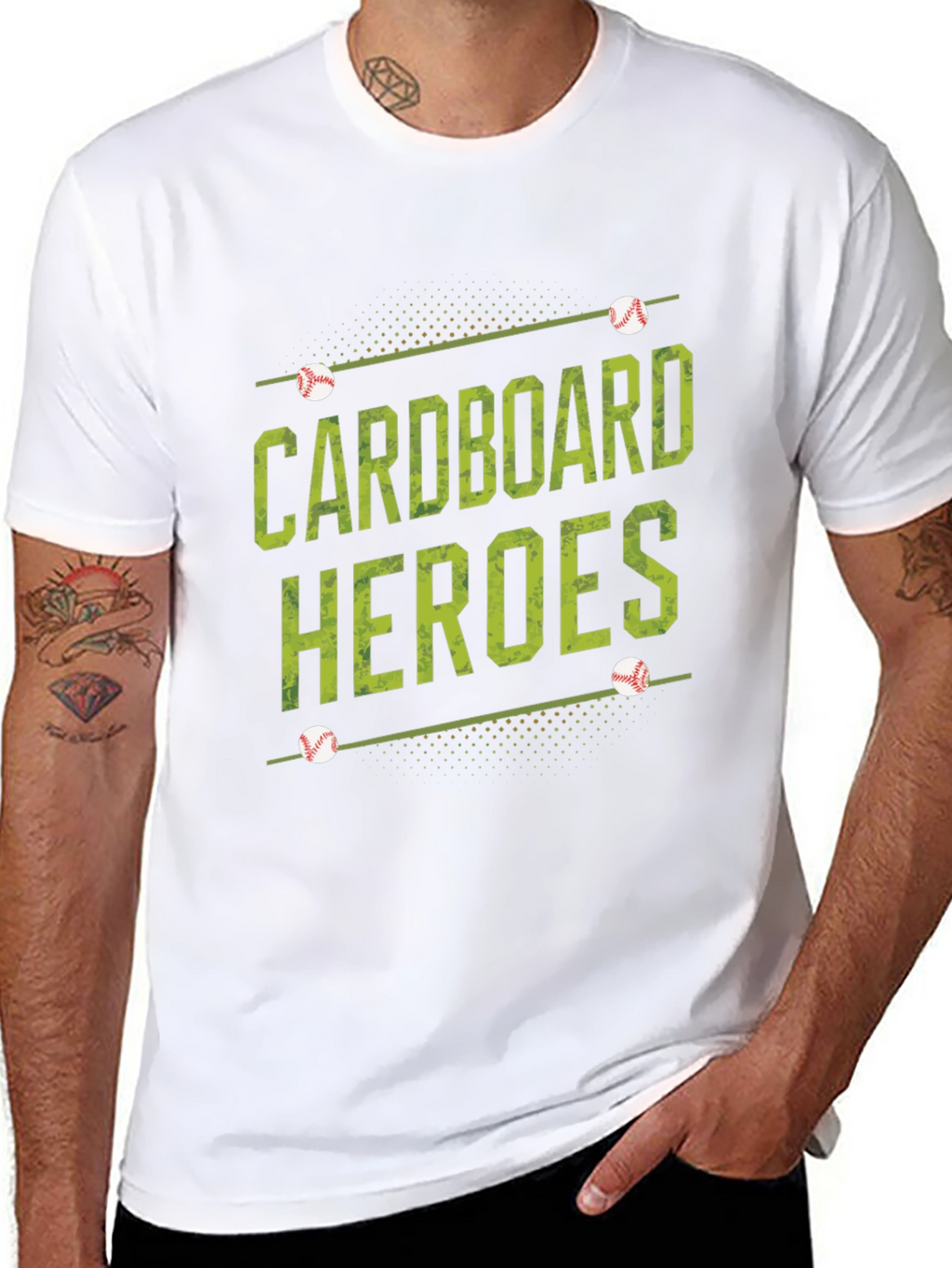 Cardboard Heroes Baseball Graphic T-Shirt