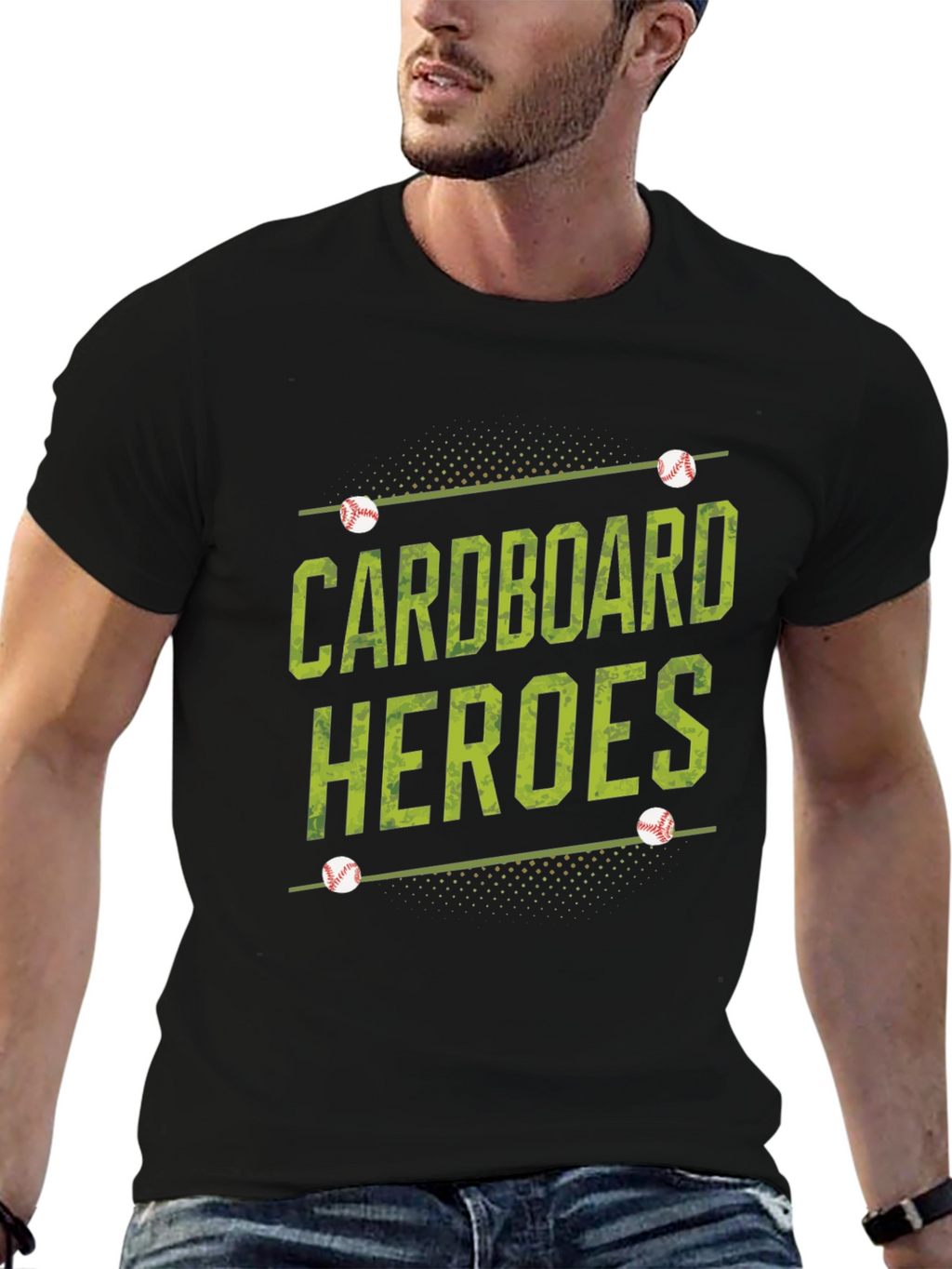 Cardboard Heroes Baseball Graphic T-Shirt