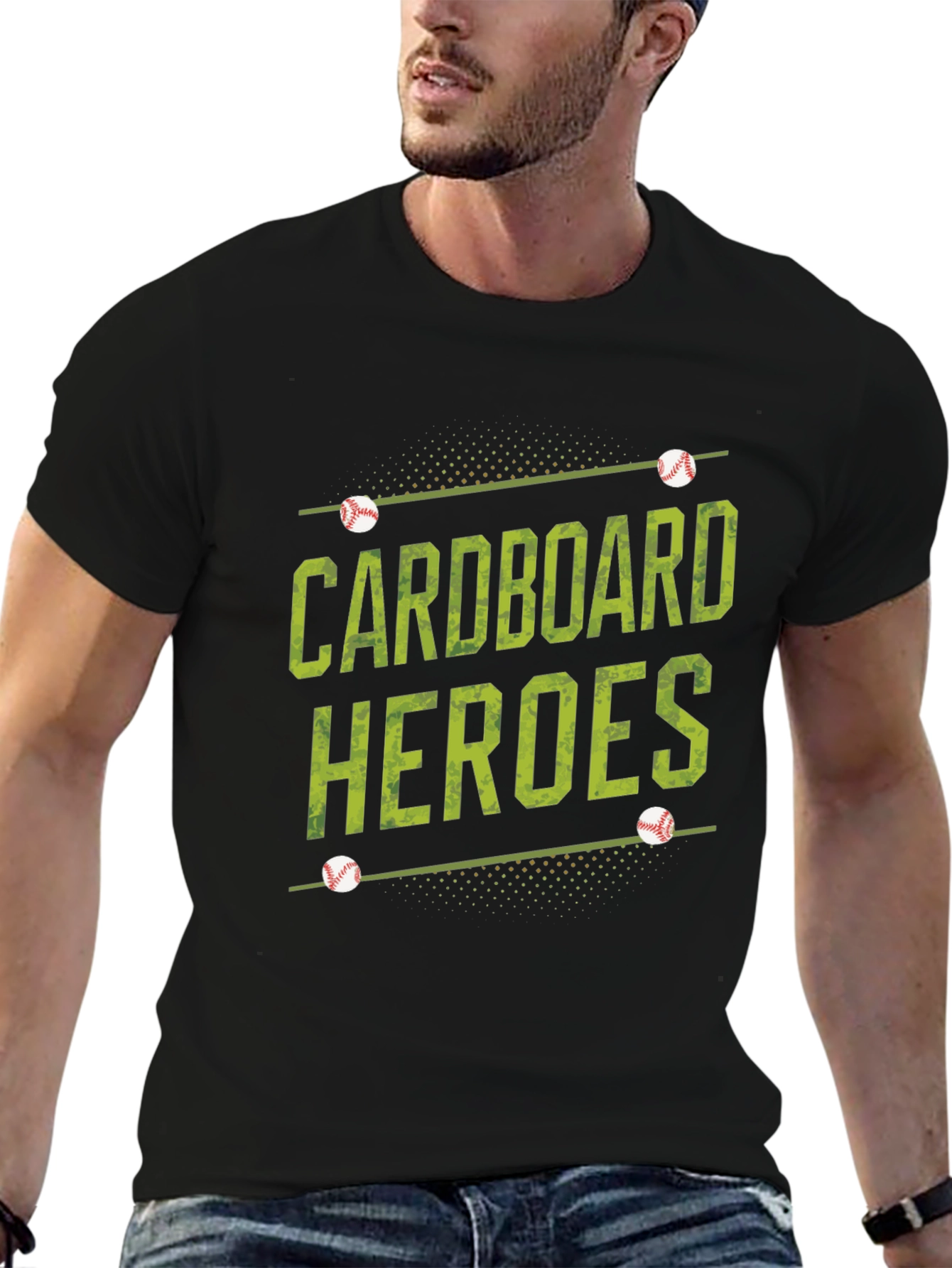 Cardboard Heroes Baseball Graphic T-Shirt