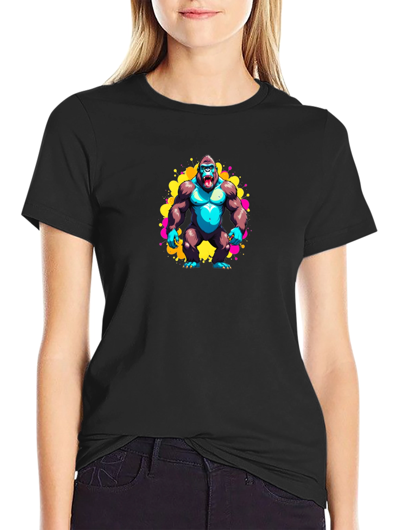 Vibrant Gorilla Graphic Tee - Bold & Fun!