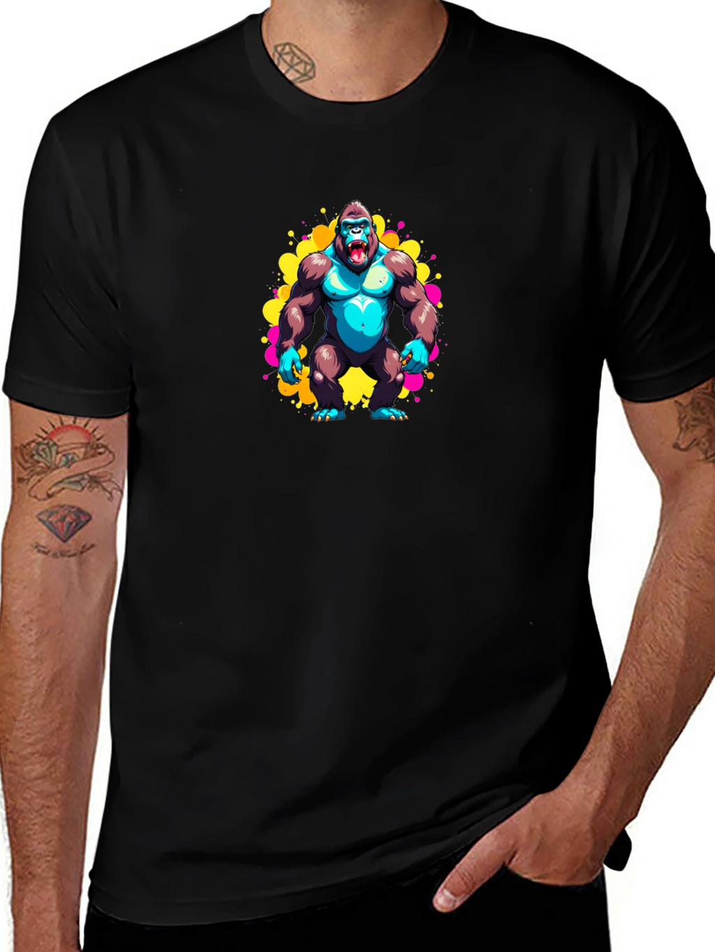 Vibrant Gorilla Graphic Tee - Bold & Fun!