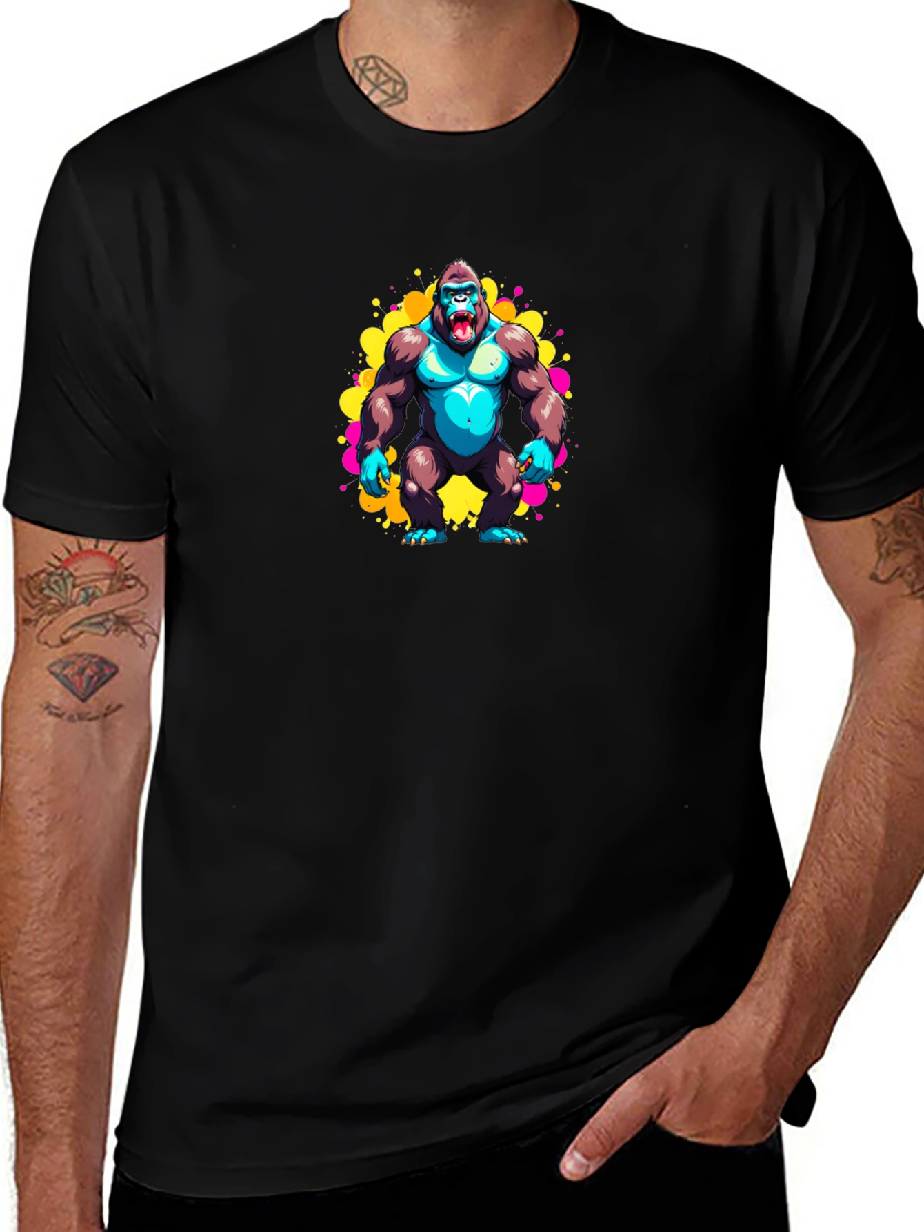Vibrant Gorilla Graphic Tee - Bold & Fun!