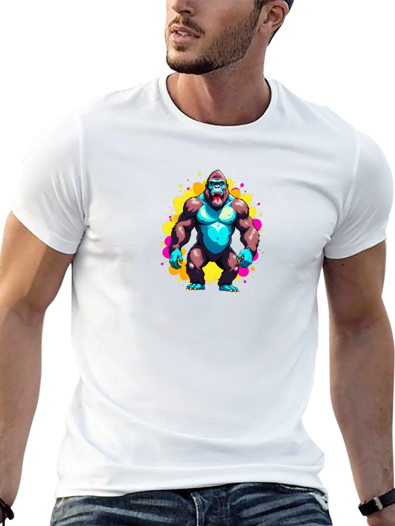 Vibrant Gorilla Graphic Tee - Bold & Fun!