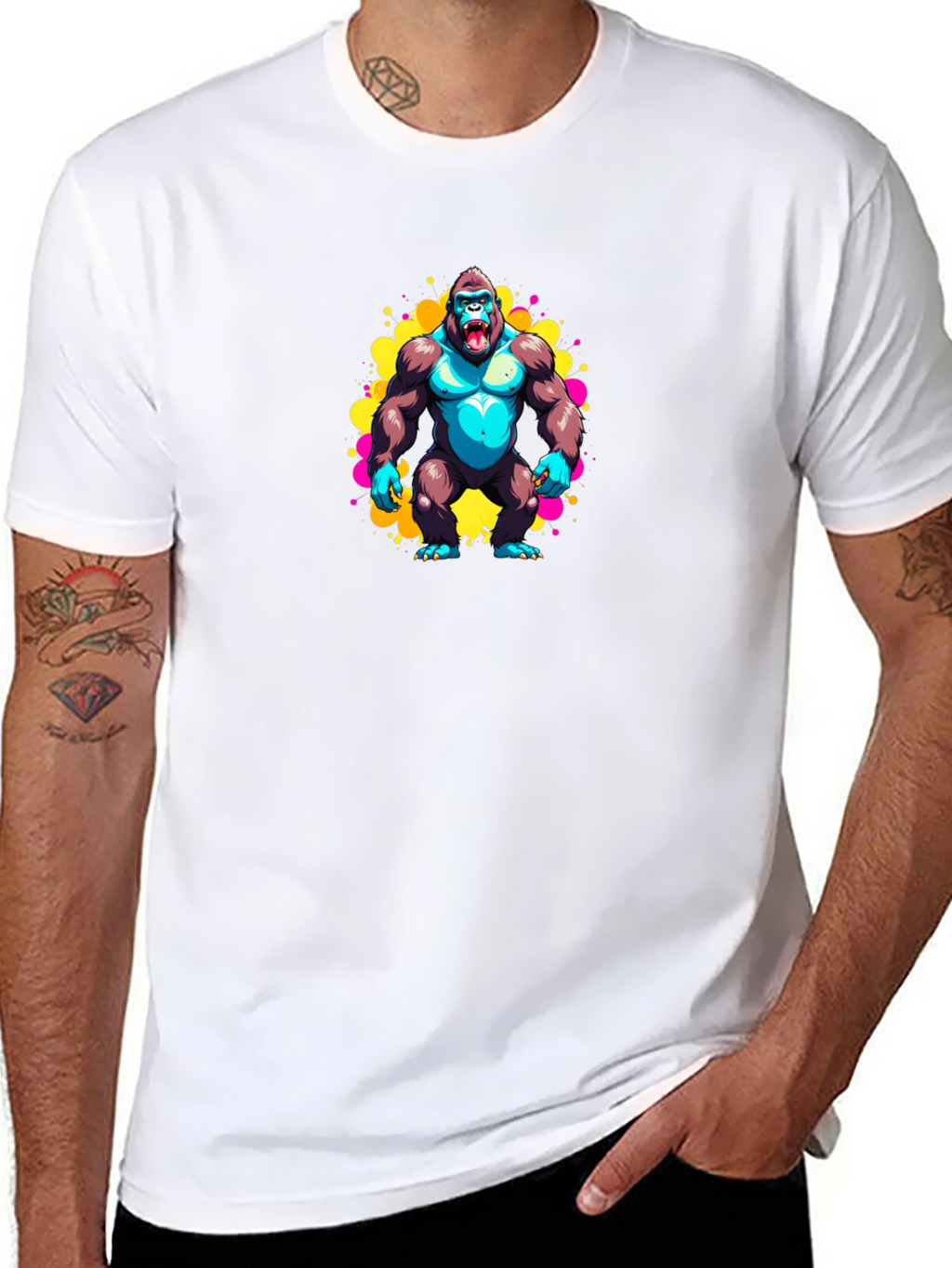 Vibrant Gorilla Graphic Tee - Bold & Fun!