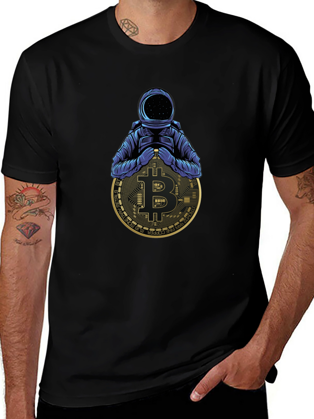 Bitcoin Astronaut Black T-Shirt