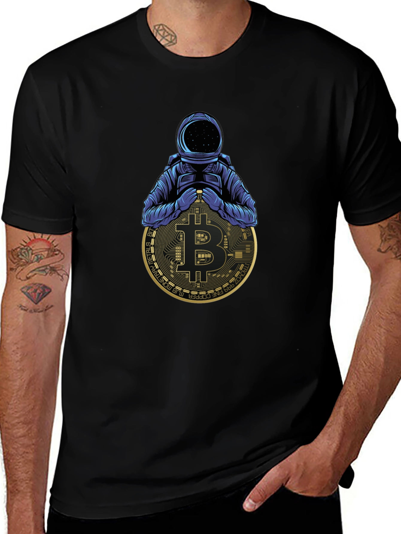 Bitcoin Astronaut Black T-Shirt