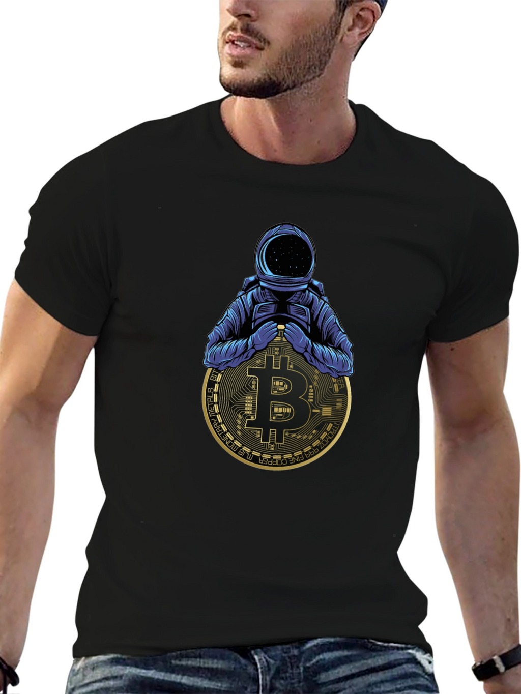 Bitcoin Astronaut Black T-Shirt