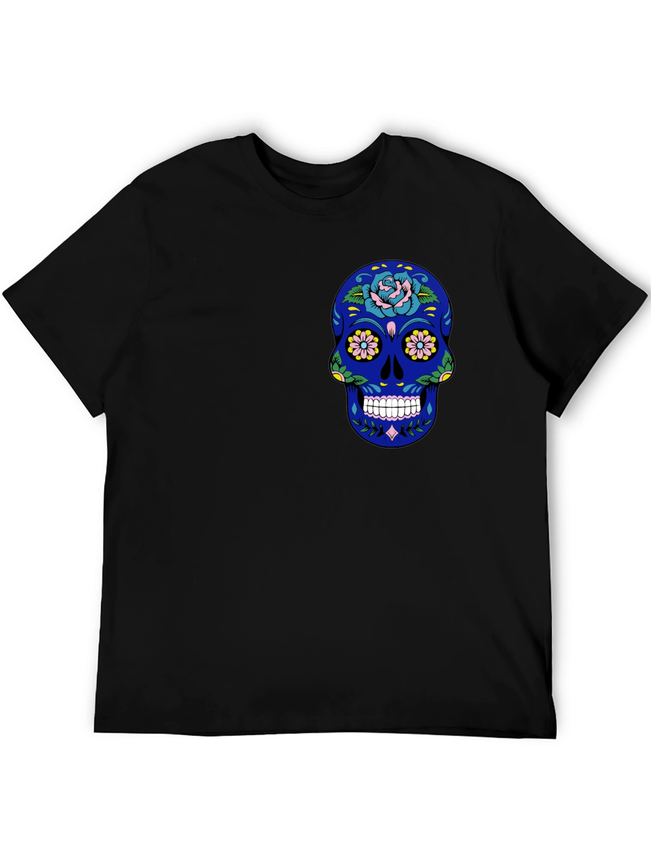 Sugar Skull Graphic Tee - Mens Black T-Shirt