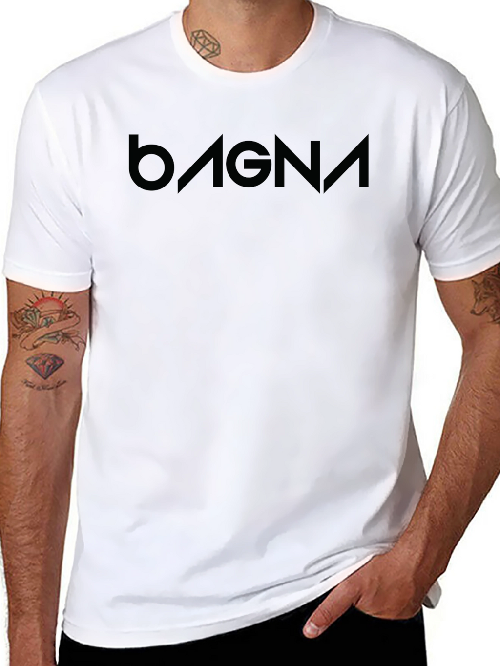 Bagna Black T-Shirt - Modern Minimalist Design