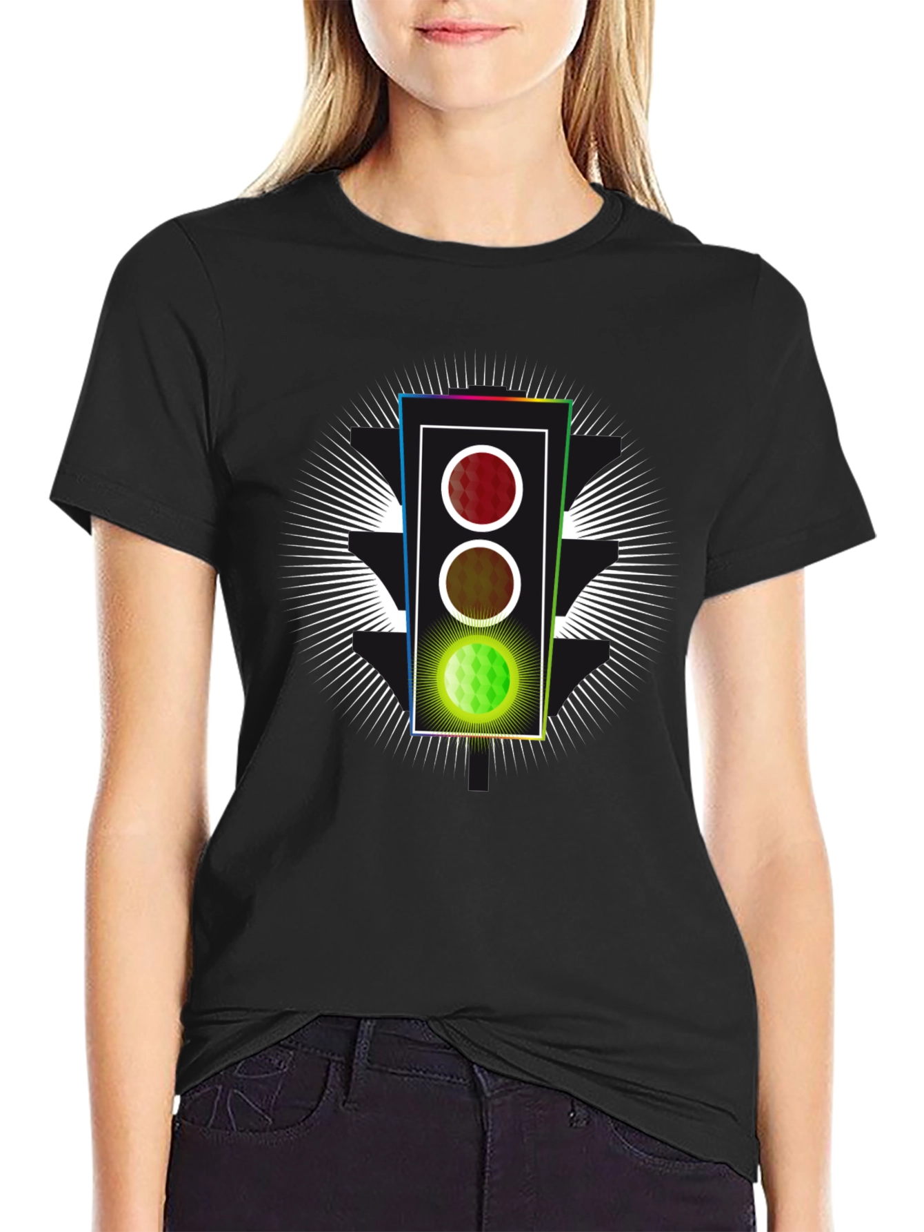 Traffic Light Graphic Tee - Green Means Go!