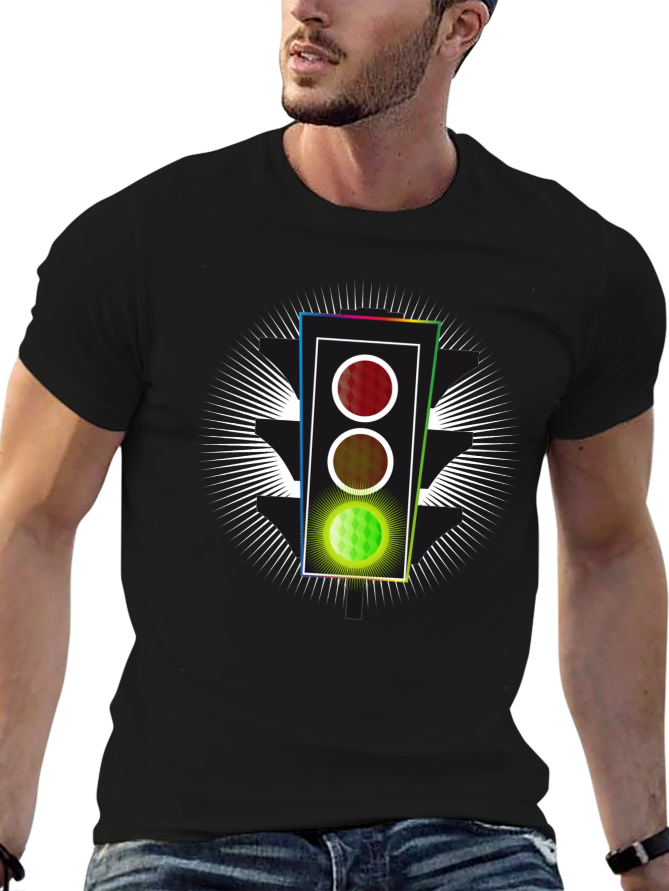 Traffic Light Graphic Tee - Green Means Go!