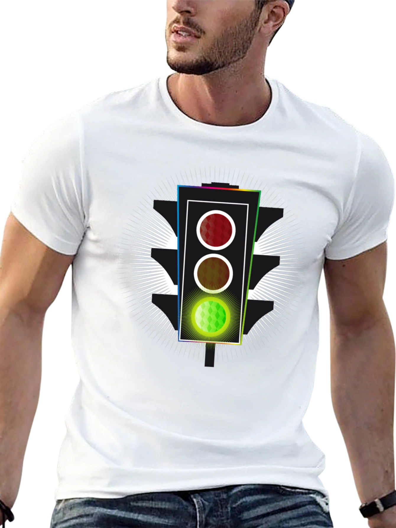 Traffic Light Graphic Tee - Green Means Go!