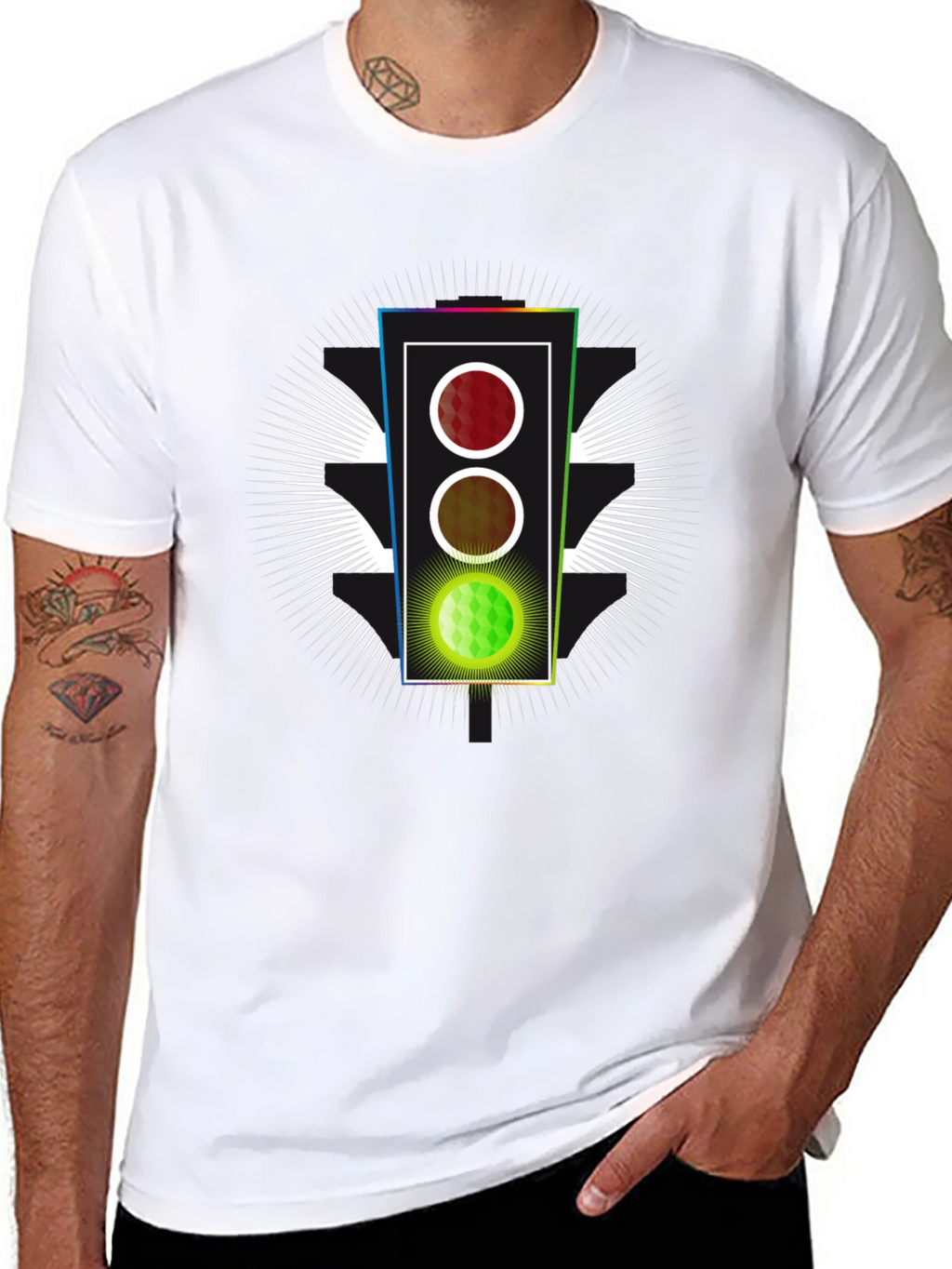 Traffic Light Graphic Tee - Green Means Go!