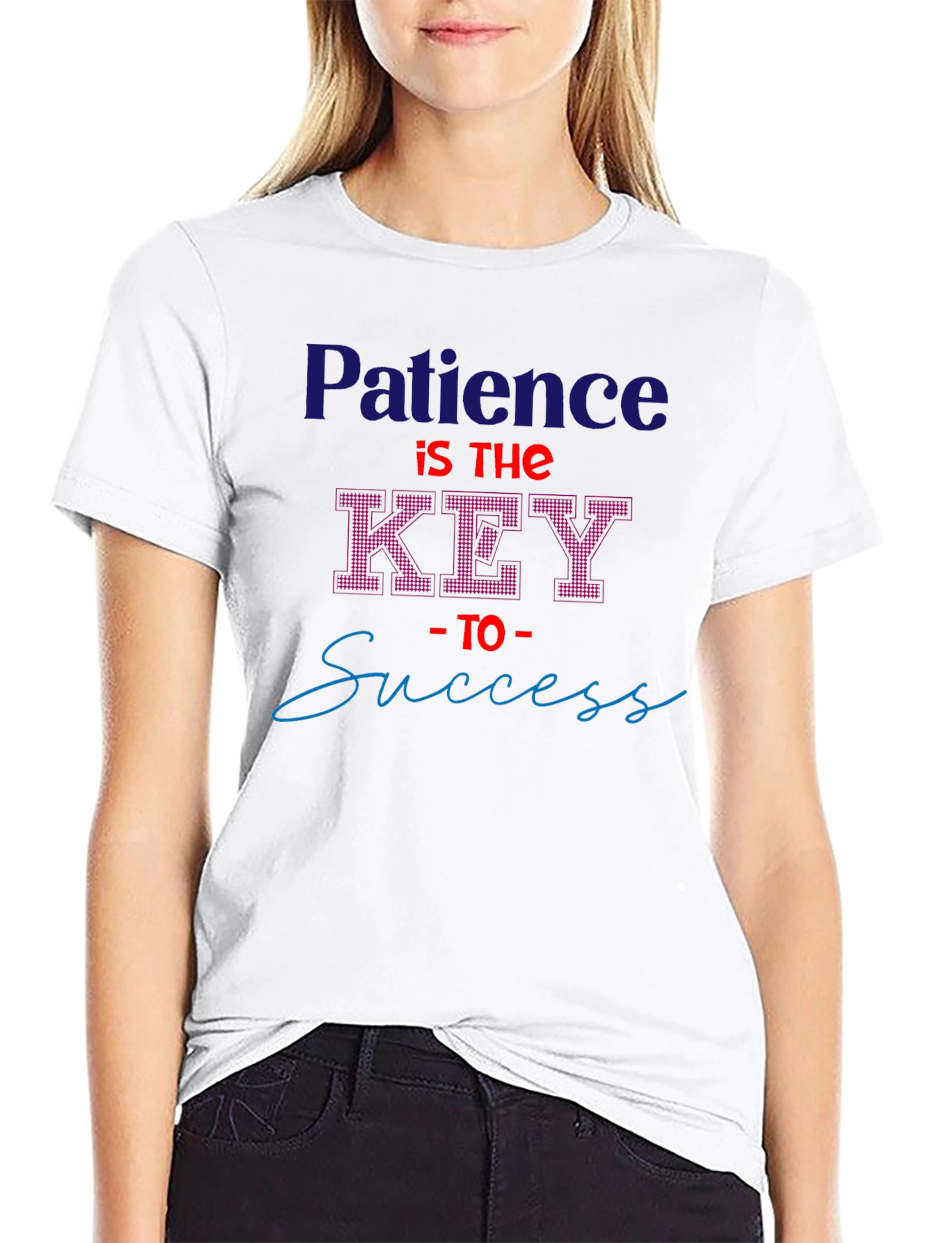 Patience Key to Success Black T-Shirt
