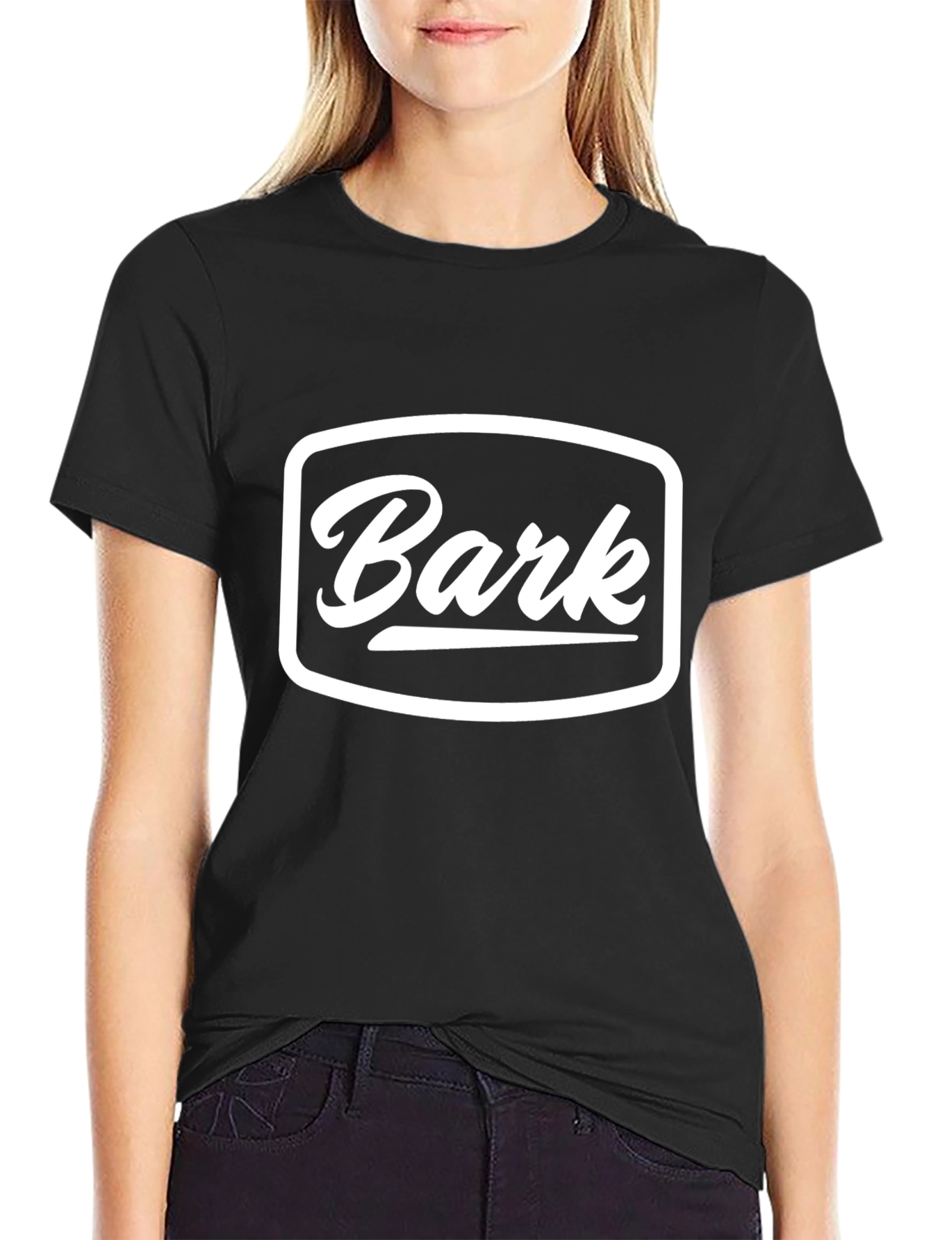 Bark Logo T-Shirt - Black Cotton Blend Tee