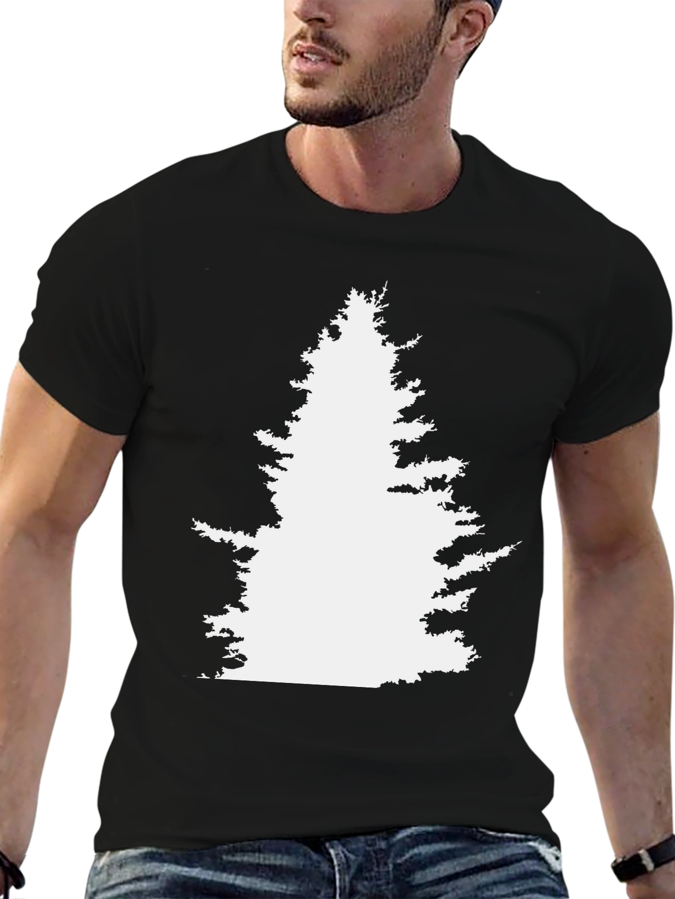 White Tree Silhouette Graphic Tee