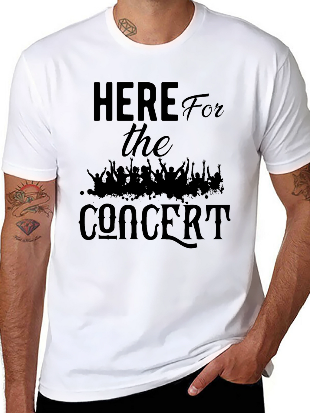 Here For The Concert Black T-Shirt