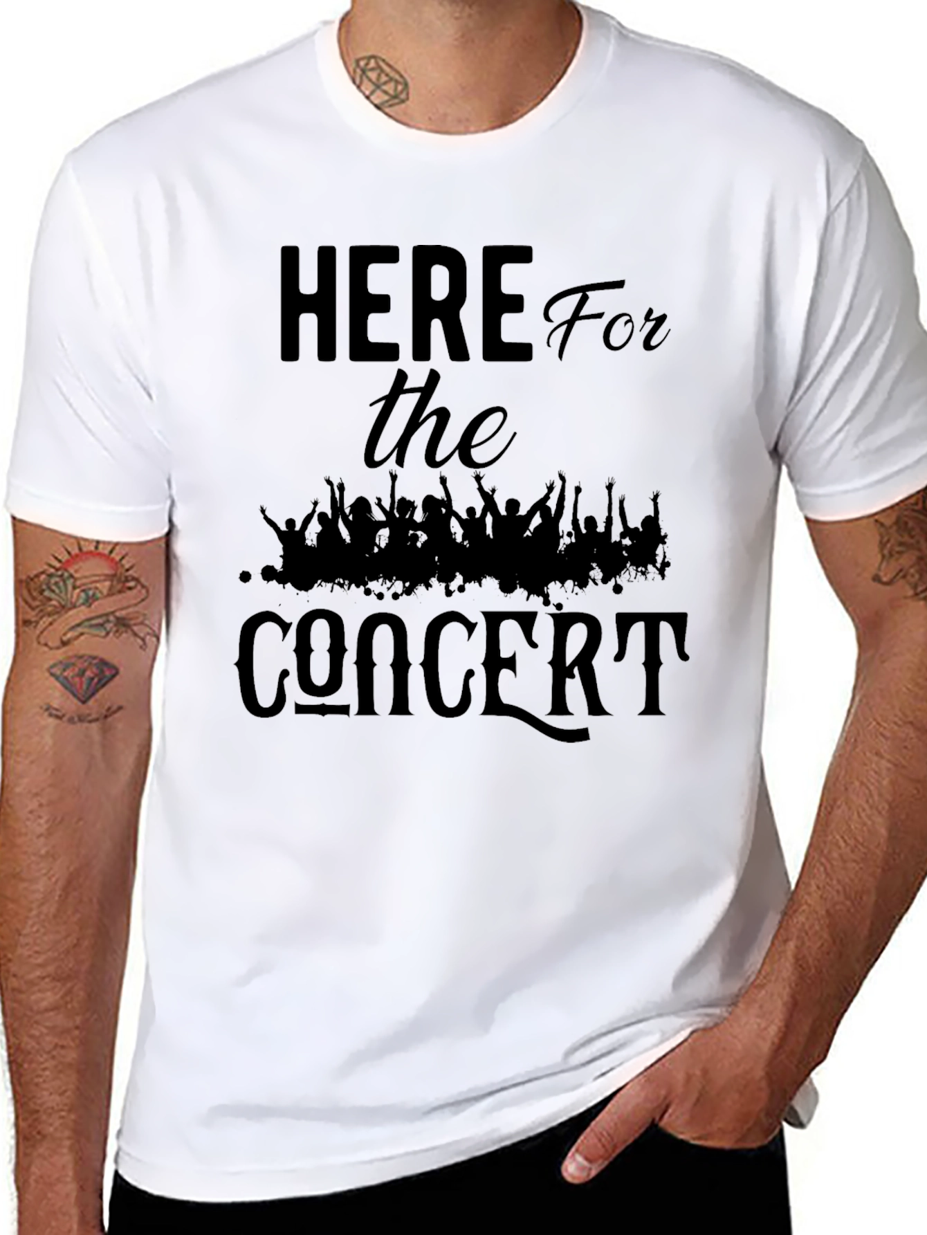 Here For The Concert Black T-Shirt