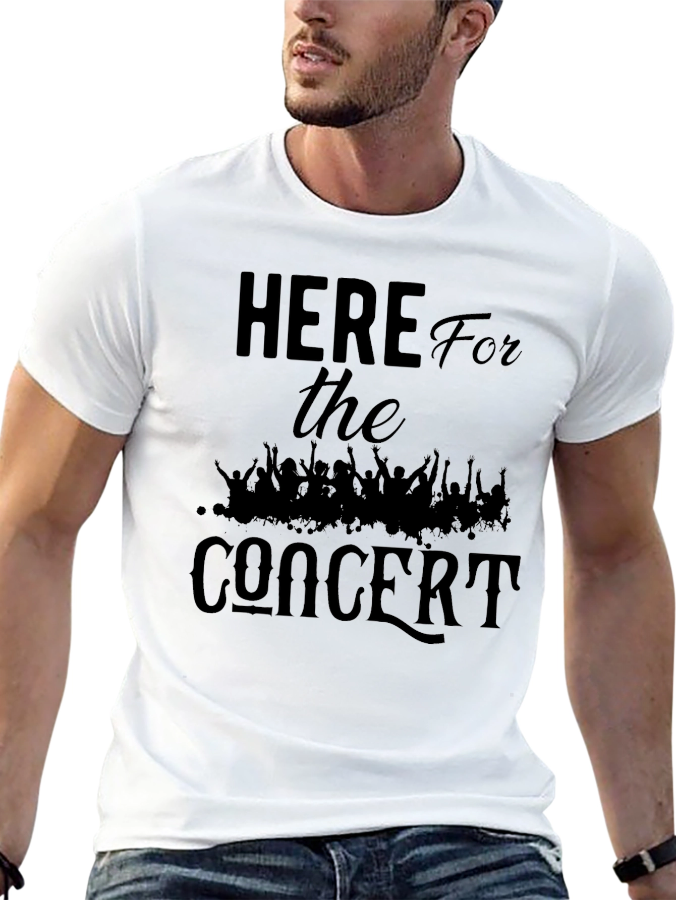 Here For The Concert Black T-Shirt