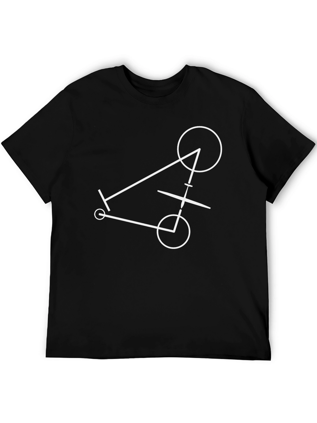 Geometric Scooter Graphic Tee - Black