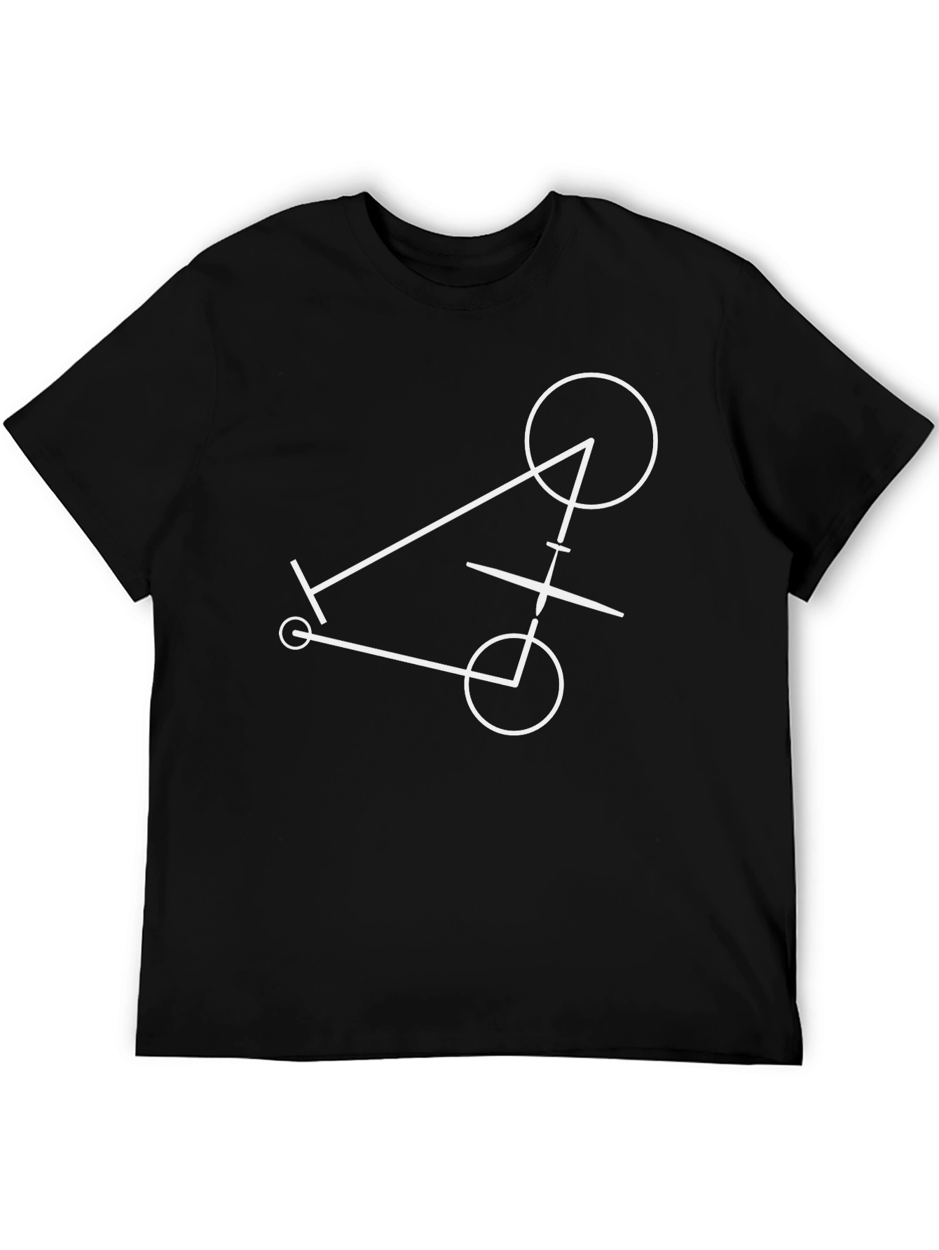 Geometric Scooter Graphic Tee - Black