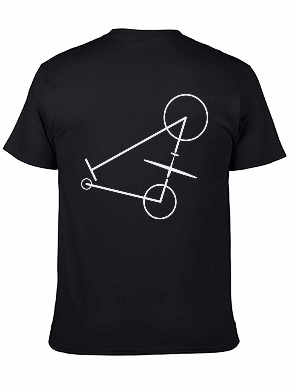 Geometric Scooter Graphic Tee - Black