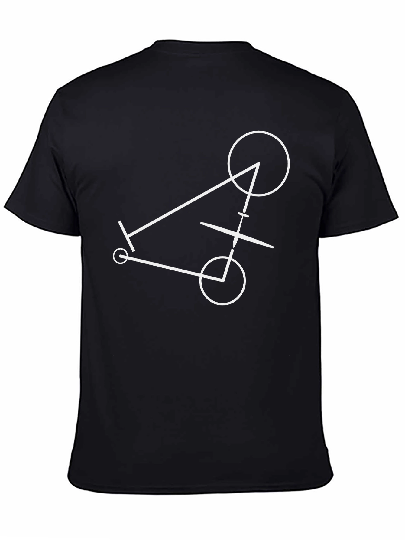 Geometric Scooter Graphic Tee - Black