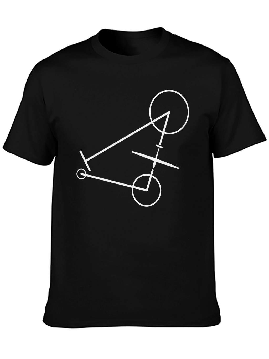 Geometric Scooter Graphic Tee - Black