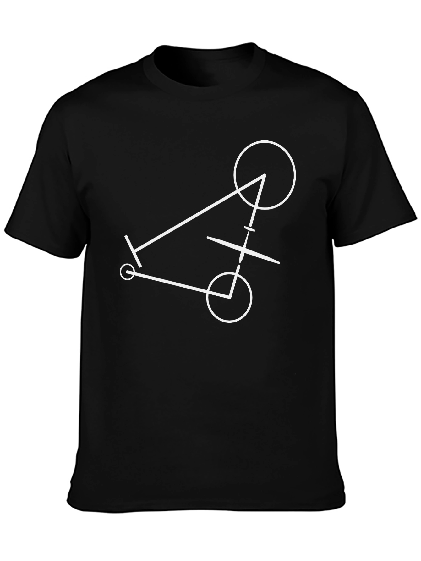 Geometric Scooter Graphic Tee - Black