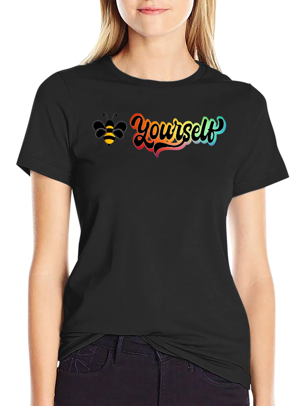 Be Yourself Graphic Tee - Black