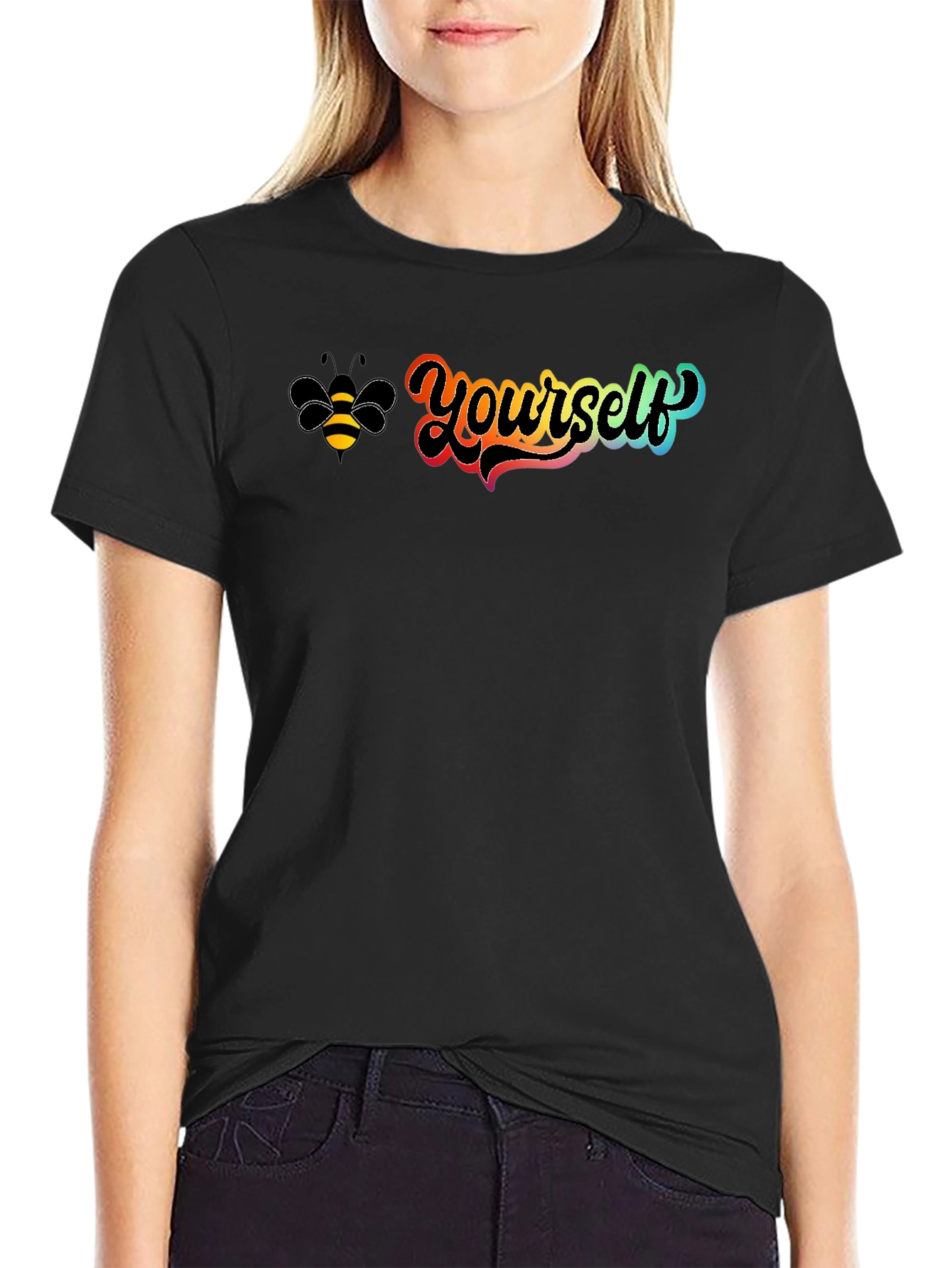 Be Yourself Graphic Tee - Black