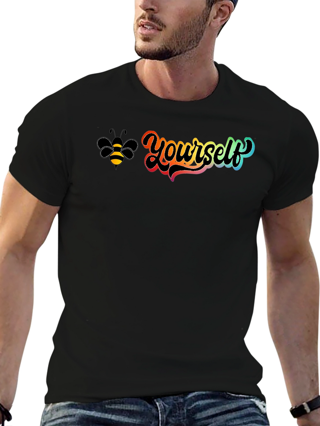Be Yourself Graphic Tee - Black