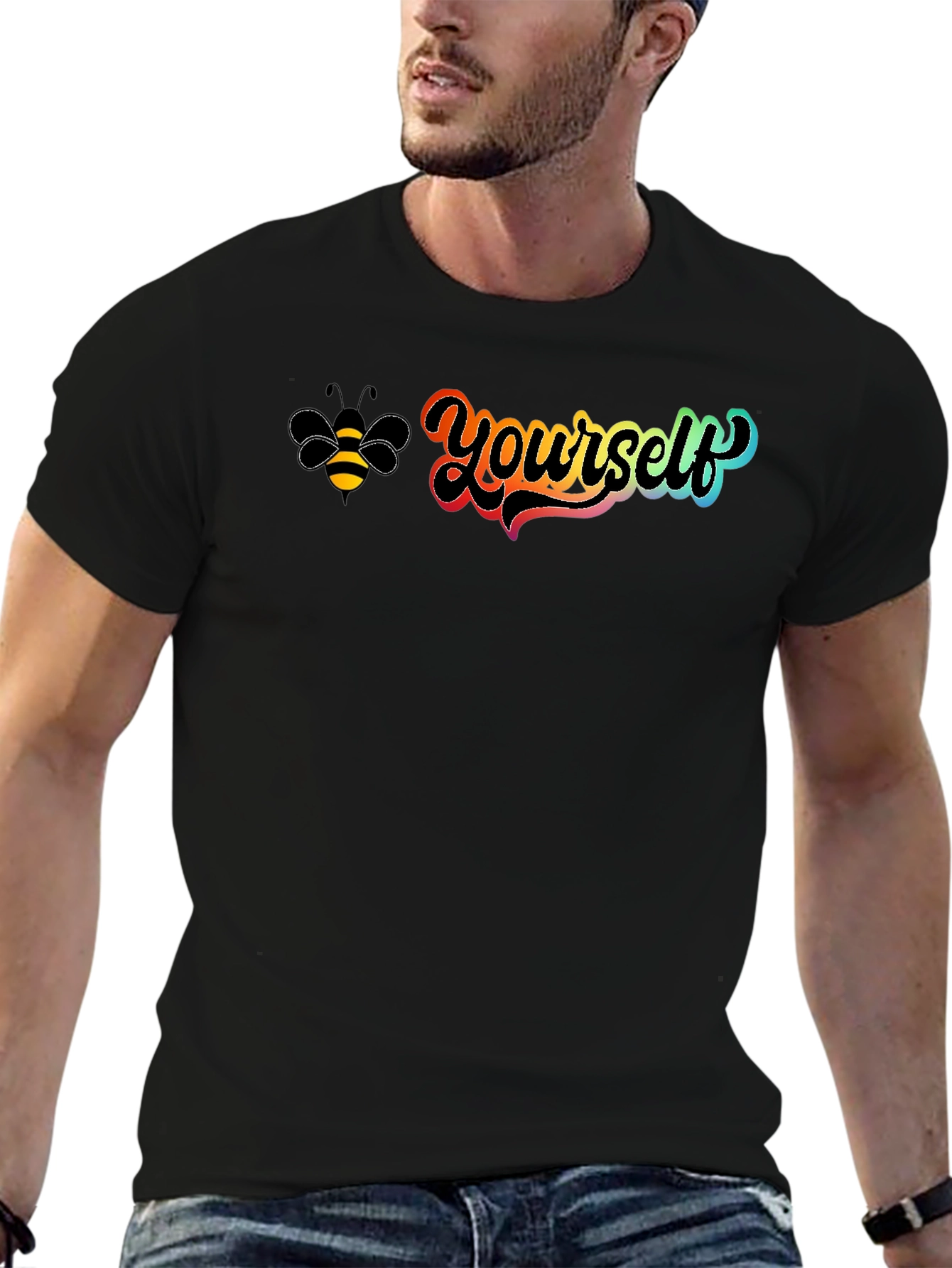 Be Yourself Graphic Tee - Black
