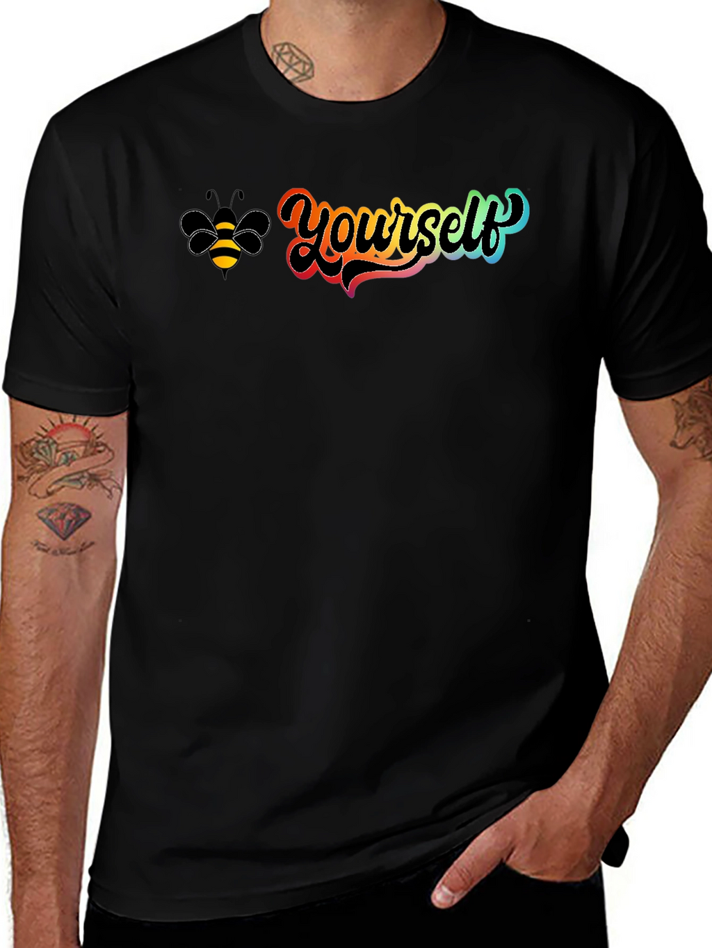 Be Yourself Graphic Tee - Black