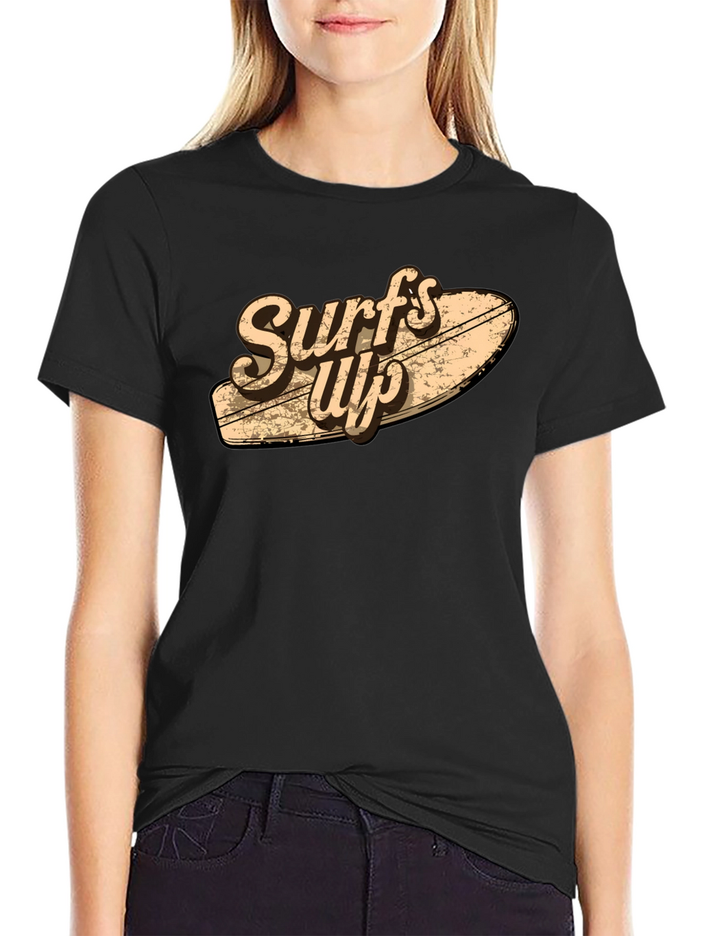 Surfs Up Graphic Tee - Black