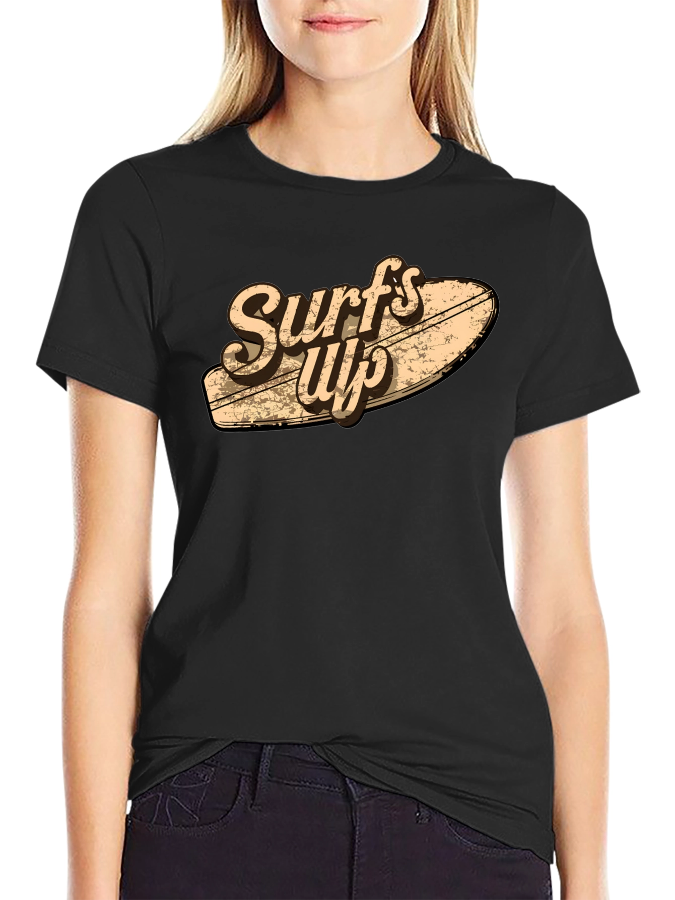 Surfs Up Graphic Tee - Black