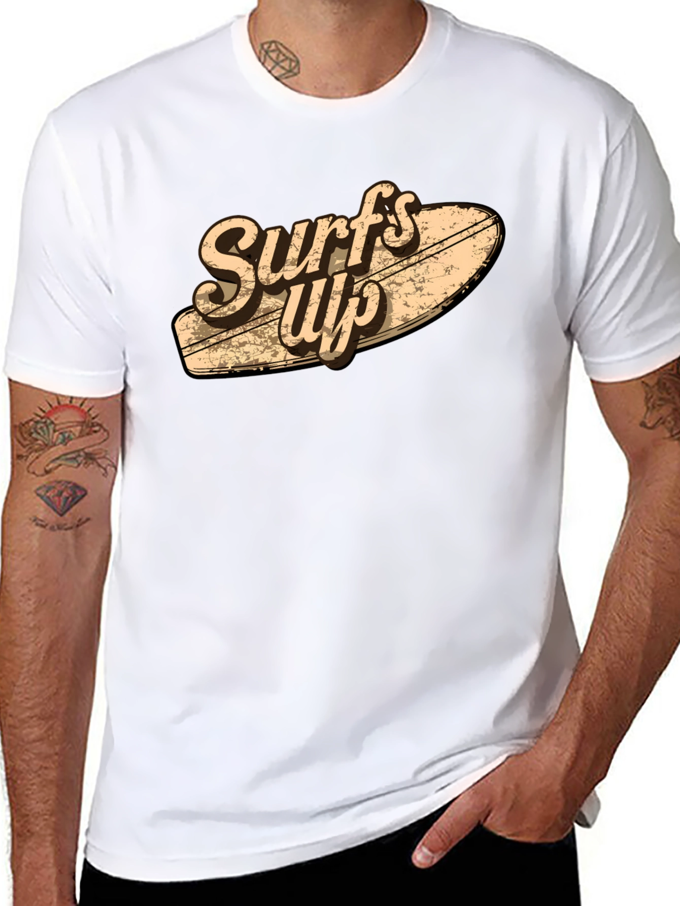 Surfs Up Graphic Tee - Black
