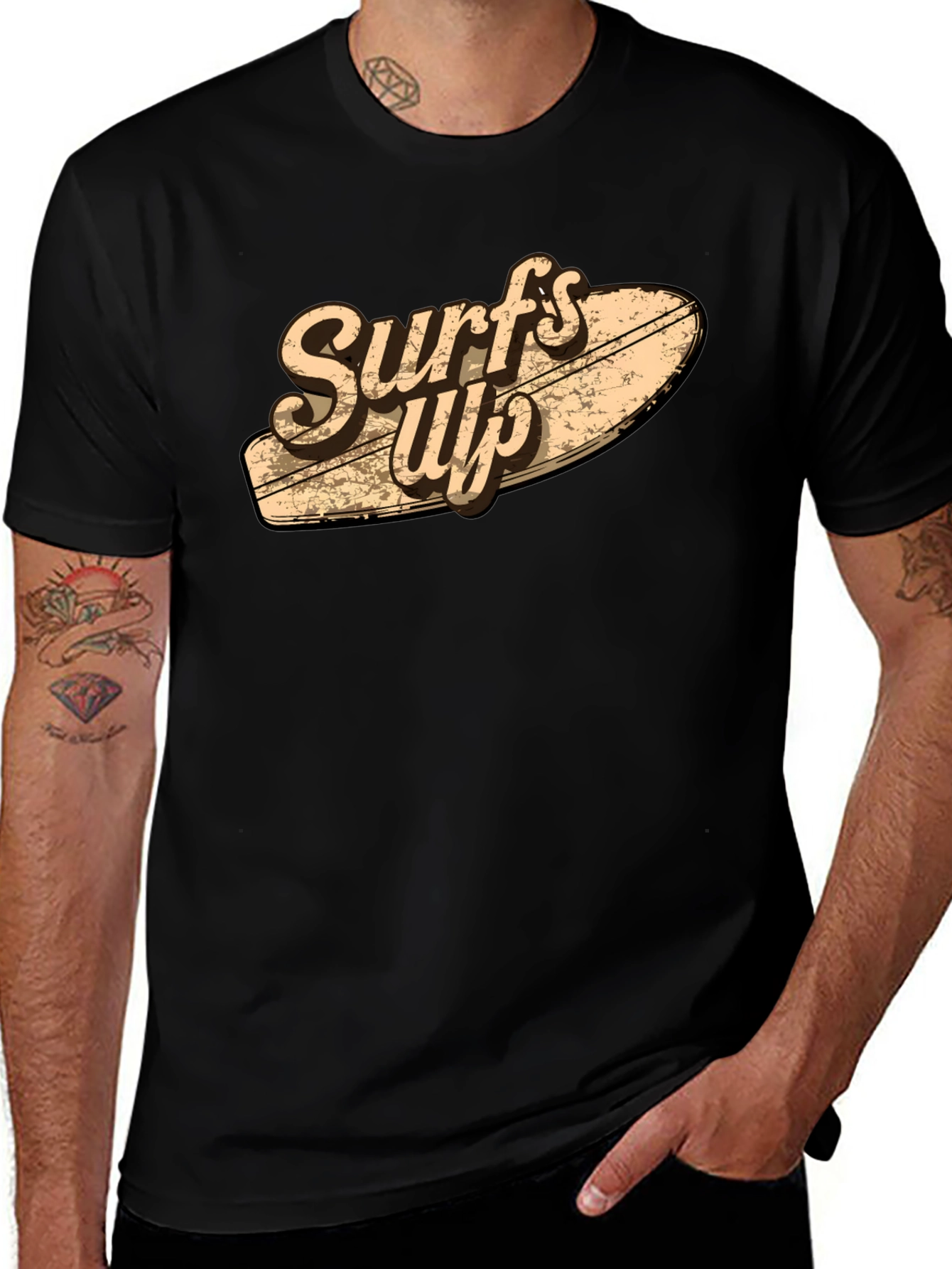Surfs Up Graphic Tee - Black