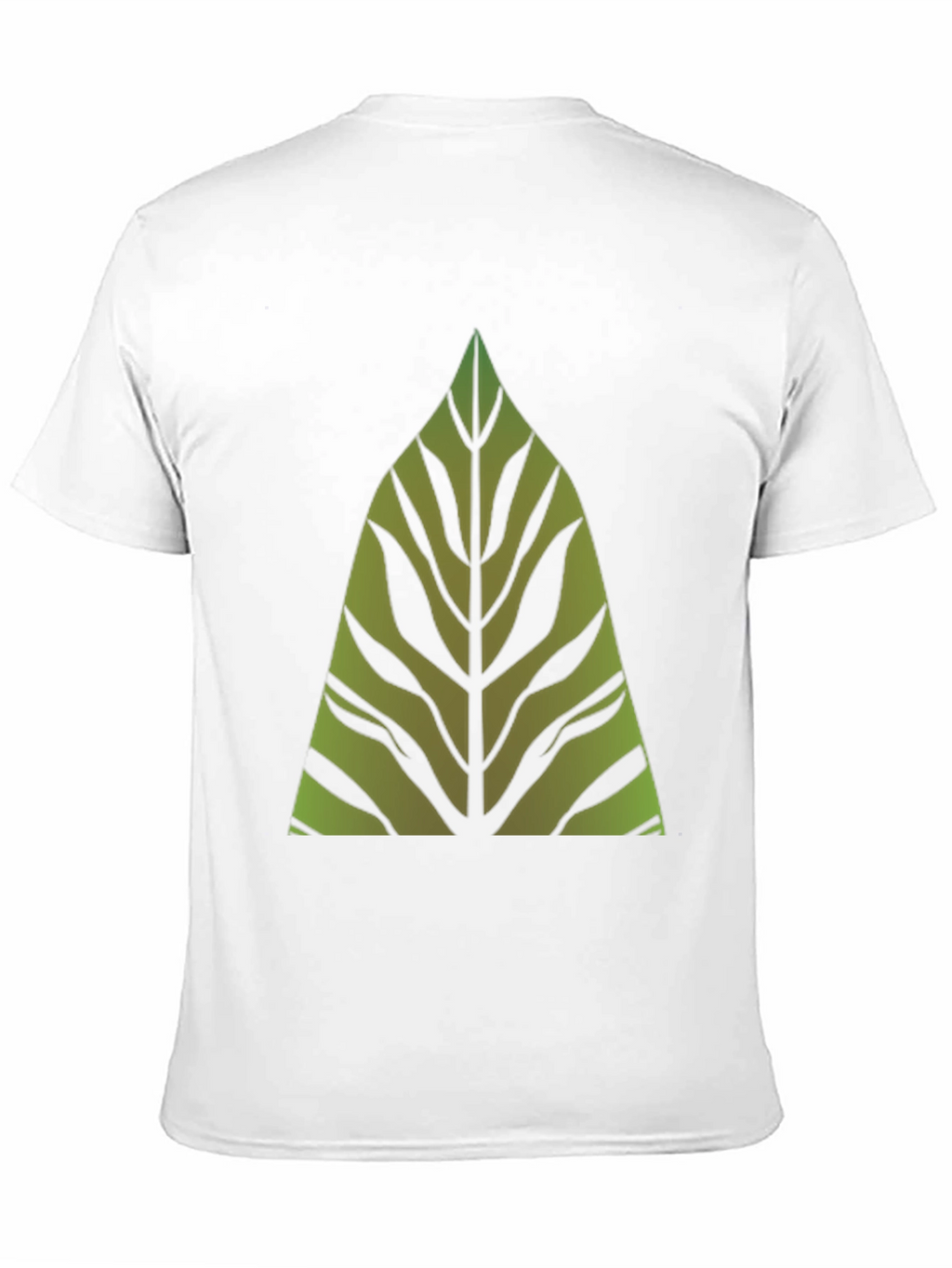 Green Leaf Graphic Print Black T-Shirt